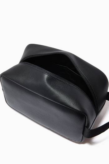 hover state of Logo Wash Bag in Faux Leather 