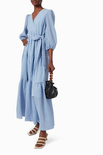 hover state of Yasnadine Wrap Maxi Dress