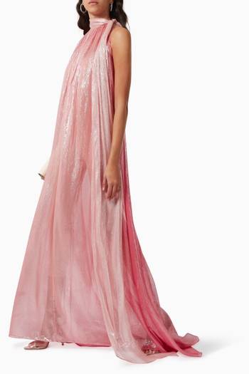 hover state of Tay Ombre Gown in Lurex Chiffon