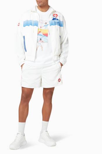 hover state of Shell Suit Track Jacket in Nylon  