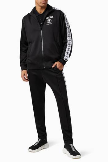 hover state of Double Question Mark Logo Track Pants in Fleece 