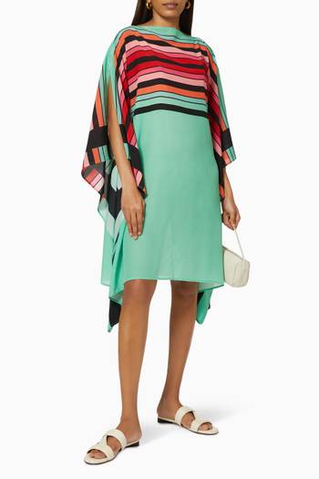 hover state of Avin Short Scarf Dress in Crepe de Chine   
