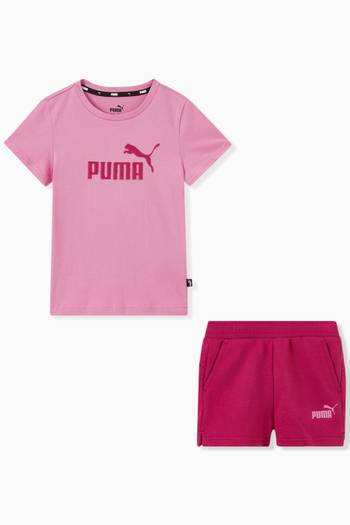 hover state of Logo T-shirt and Shorts Set 