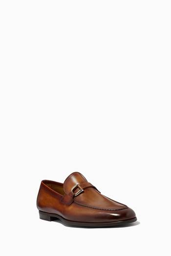 hover state of Aston Buckle Loafer in Leather