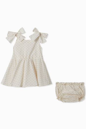 hover state of Big Bow Dress & Bloomers Set 