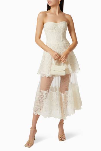 hover state of Harlow Midi Dress in Lace 