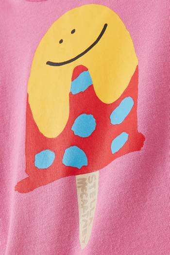 hover state of Ice Cream Print T-Shirt in Cotton 