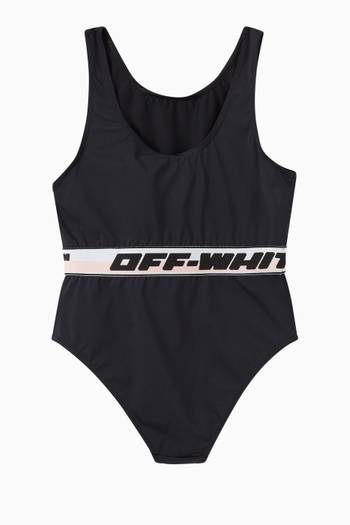 hover state of Logo Band One-piece Swimsuit
