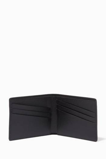 hover state of Diagonal Stripe Slim Bi-fold Wallet in Leather           