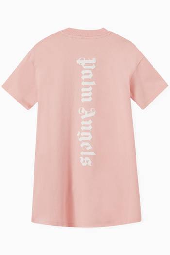hover state of Logo T-shirt Dress in Cotton Jersey          