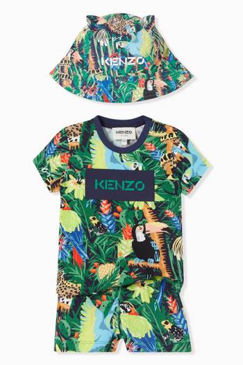 hover state of Tropical T-Shirt in Cotton 
