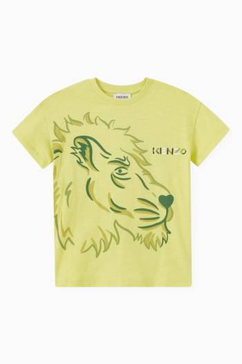 hover state of Lion Sketch T-shirt in Cotton   