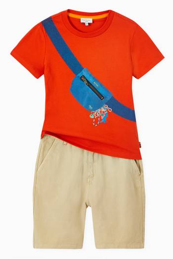 hover state of Waist Bag Print T-Shirt in Jersey 