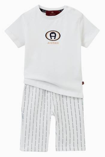 hover state of Logo Stripe Shorts in Cotton 