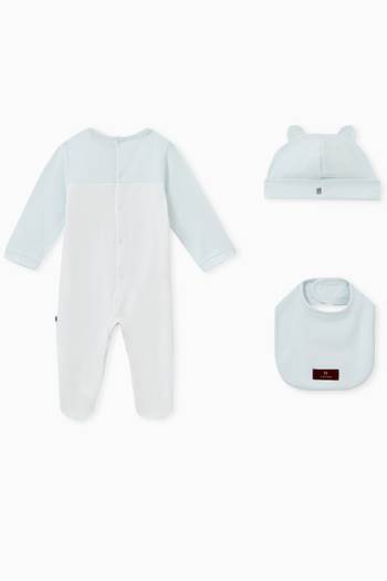 hover state of Logo Babygrow Set in Cotton    