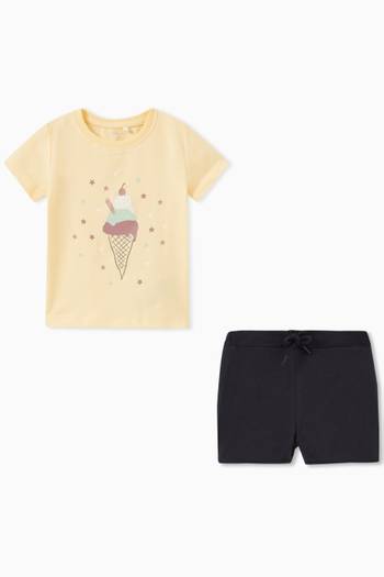 hover state of Jolean T-shirt & Shorts Set in Cotton   