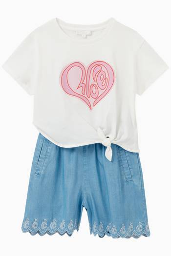 hover state of Heart Knot T-shirt in Cotton Jersey  