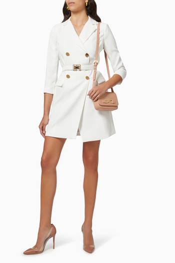 hover state of Coat Dress with Belt in Crêpe