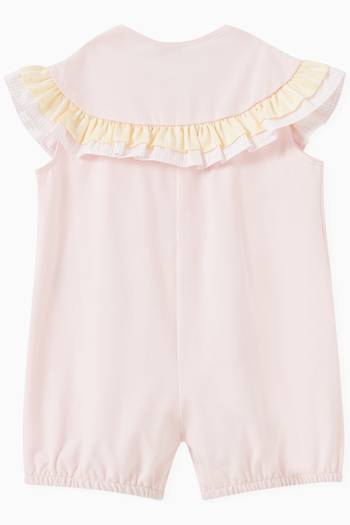 hover state of Ruffled Collar Romper in Cotton