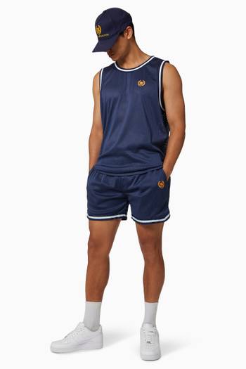 hover state of Embroidered Crest Basketball Shorts   