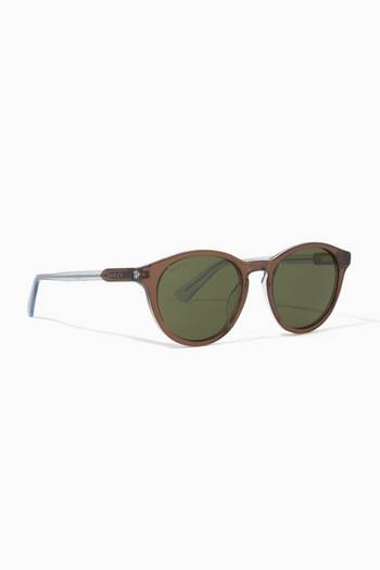 hover state of Round Frame Sunglasses in Acetate 
