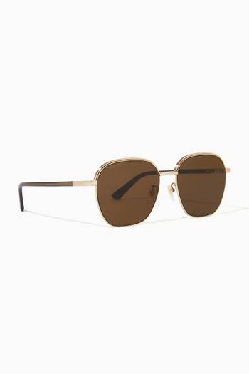 hover state of Square Frame Sunglasses in Metal     