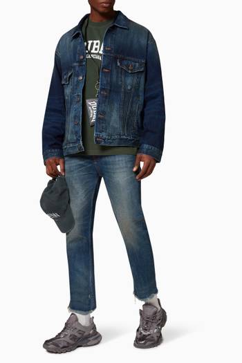 hover state of Cities Dubai Large Fit Jacket in Organic Vintage Denim 