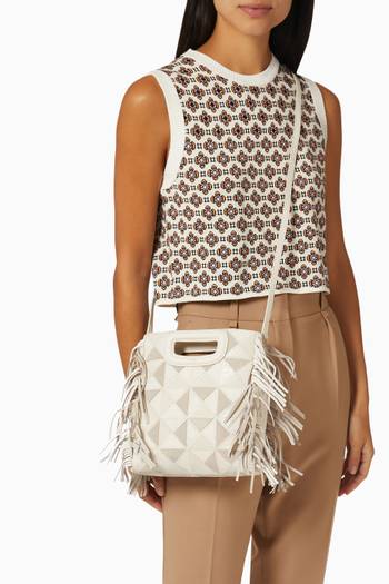 hover state of Geometric Fringe M Bag in Leather