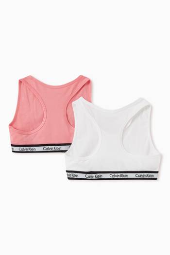 hover state of 2-Pack Logo Bralette in Stretch Cotton Jersey