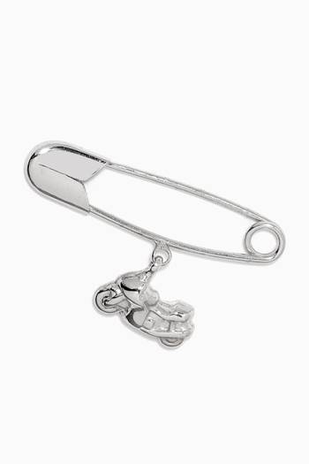 hover state of Motorbike Baby Pin in 18kt White Gold 