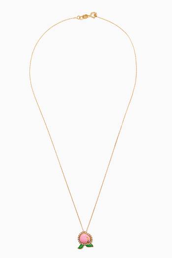 hover state of Peach Diamond Necklace in 18kt Yellow Gold        