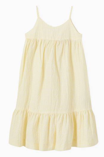 hover state of Striped Dress in Waffle Cotton  