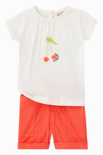 hover state of Tissia Cherry T-shirt in Organic Cotton
