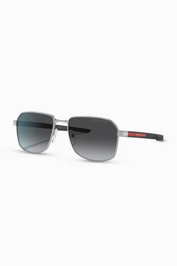 hover state of Linea Rossa D-frame Sunglasses in Metal    
