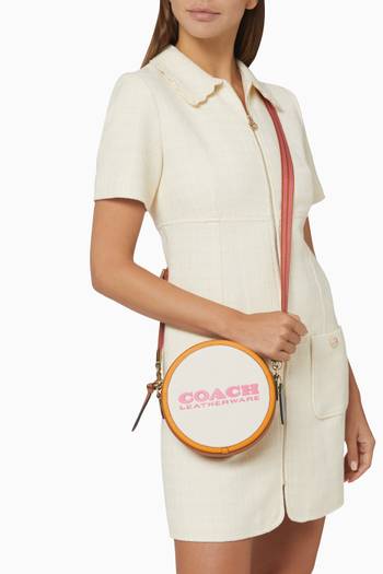 hover state of Kia Circle Crossbody Bag in Leather