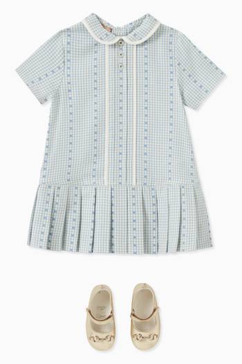 hover state of Check Print Dress in Cotton    