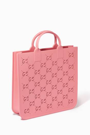 hover state of GG Motif Tote in Rubber  