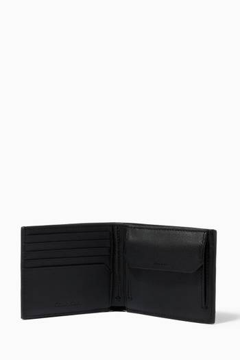 hover state of Minimalism Monogram Billfold Wallet in Embossed Leather  