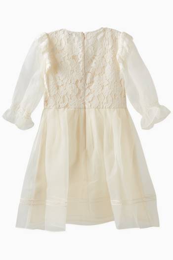 hover state of Organza Puff Sleeve Dress