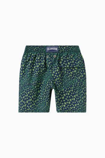 hover state of Jim Turtle Print Swim Shorts
