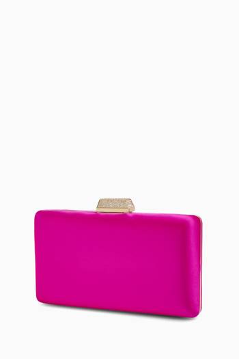 hover state of Small Clemmie Clutch in Crystal-embellished Satin