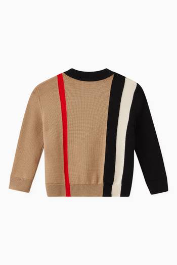hover state of Striped Sweater in Intarsia Wool
