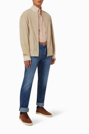 hover state of Oxford Slim-fit Shirt in Cotton-blend