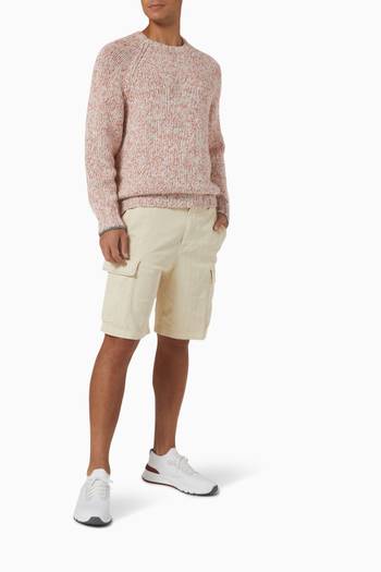 hover state of Ribbed Sweater in Cashmere Wool Blend
