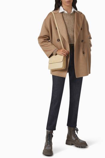 hover state of Peacoat in Cashmere Double Beaver Cloth