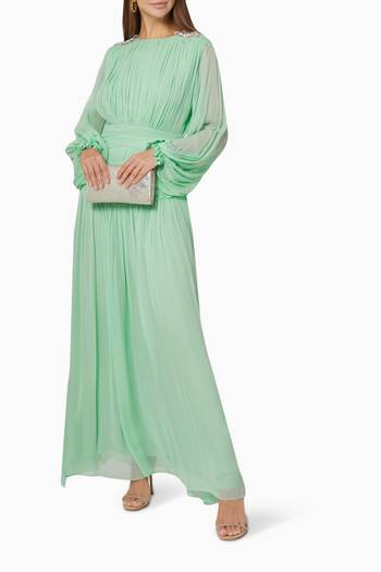 hover state of Shirred Maxi Dress  