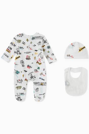 hover state of Graffiti Sleepsuit Set in Cotton