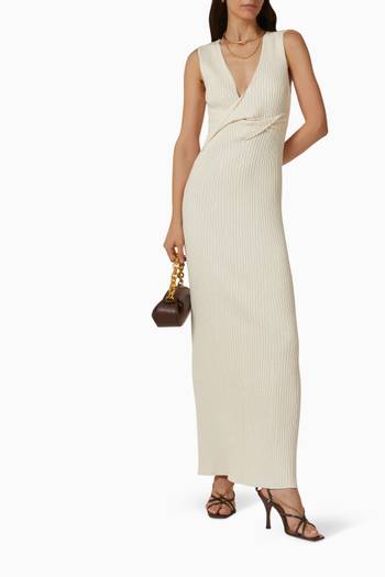 hover state of Enes Twist Dress in Cotton Knit