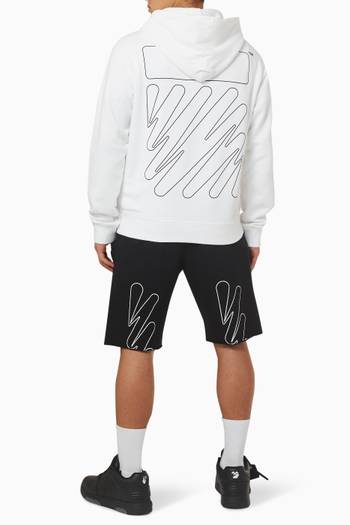 hover state of Wave Outline Sweatshorts in Cotton