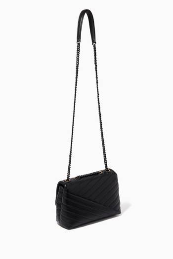 hover state of Kira Chevron Convertible Shoulder Bag in Leather  